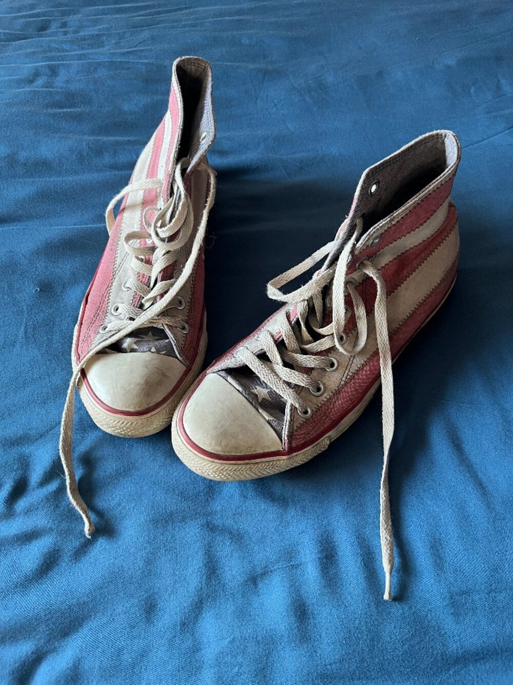 American Flag Converse Hi-Tops mens 9 womens 11